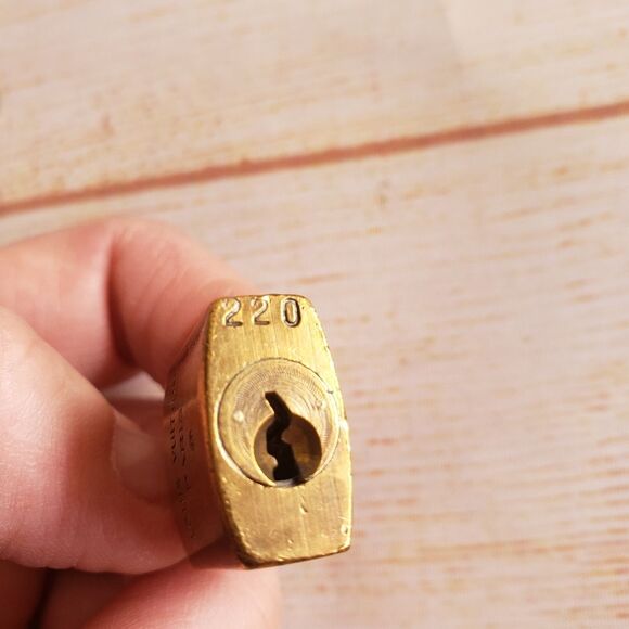 #220 Authentic Louis Vuitton Paris Brass Luggage Lock Pendant 200 Series - Picture 3 of 6